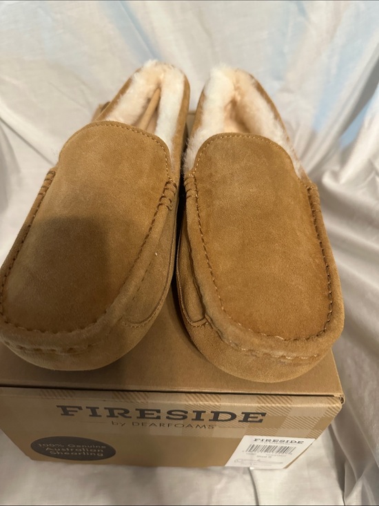 dearfoams Other - dearfoams Chestnut Suede Moccasin Slippers